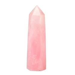 PIUHRKLEVD 1 STÜCK Natursteine ​​Kristallspitze 36 Farben Turm Amethyst Rosenquarz Stein Erz Obelisk Home Ornamente (Color : Rose Quartz, Size : 70-80mm) von PIUHRKLEVD