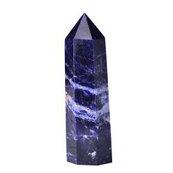 PIUHRKLEVD 1 STÜCK Natursteine ​​Kristallspitze 36 Farben Turm Amethyst Rosenquarz Stein Erz Obelisk Home Ornamente (Color : Sodalite, Size : 60-70mm) von PIUHRKLEVD