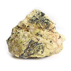 PIUHRKLEVD 1 STÜCK Seltene natürliche gelbe Kiefernsteinkristallfelsen-Rohsteine ​​Exemplare -Sammlung Edelsteine ​​Dekor (Color : Yellow Pine Stone, Size : 100-200g) von PIUHRKLEVD