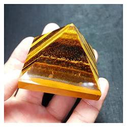PIUHRKLEVD 1 Stück natürliche Tigeraugen-Kristallpyramide, polierte Pyramide, Mineralien, Quarzkristalle, Steinhandwerk, (Size : 3.8-4cm) von PIUHRKLEVD