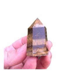 PIUHRKLEVD 1 Stück natürlicher Tigerauge-Kristallstein, Quarz-Punkt-Turmstein, Heimdekorationskollektion, (Size : 30-40mm) von PIUHRKLEVD