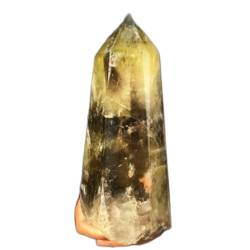PIUHRKLEVD 1000–1100 g großer natürlicher Citrin-Quarz-Obelisk-Kristallstab, Spitze s von PIUHRKLEVD