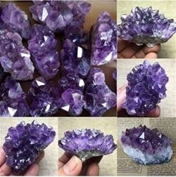 PIUHRKLEVD Amethyst-Rohstein, natürlicher Amethyst-Cluster, lila Kristallquarz-Probe, Heimdekoration (Farbe: 80–100 g, Größe: 1 Stück) (Color : 160-180g, Size : 1 piece) von PIUHRKLEVD