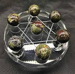 PIUHRKLEVD Edelsteine ​​zur Dekoration, 7 Stück, natürlicher Drachenblutstein, Kristallkugel, Aura-Kristall von PIUHRKLEVD