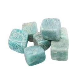 PIUHRKLEVD Exemplar 18 mm–22 mm, natürlicher Amazonit, Trommelkristall, Geschenkornamente, 7-teiliger Kristall von PIUHRKLEVD