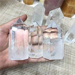 PIUHRKLEVD Home NaturalQuartz Clear Crystals Zauberstab Edelsteinturm Kristalle und Steine ​​zur Dekoration (Color : One Size, Size : 90-100mm) von PIUHRKLEVD
