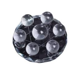PIUHRKLEVD Kristallstein, natürlicher transparenter Quarzkristall, Kugel, sieben Sterne, Raumdekoration, von PIUHRKLEVD