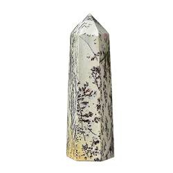 PIUHRKLEVD Natürliche Steine ​​Kristall Spitze Turm Amethyst Rosenquarz Stein Erz Obelisk Home Dekoration (Color : Brews Jade, Size : 50-60mm) von PIUHRKLEVD