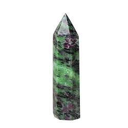 PIUHRKLEVD Natürliche Steine ​​Kristall Spitze Turm Amethyst Rosenquarz Stein Erz Obelisk Home Dekoration (Color : Epidote, Size : 70-80mm) von PIUHRKLEVD