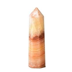 PIUHRKLEVD Natürliche Steine ​​Kristall Spitze Turm Amethyst Rosenquarz Stein Erz Obelisk Home Dekoration (Color : Pork Stone, Size : 70-80mm) von PIUHRKLEVD