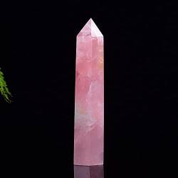 PIUHRKLEVD Natürlicher Kristall rau groß! 14–15 cm Rosenquarz Obelisk Kristall Spitze Zauberstab Turm Rock Dekor 1 Stück von PIUHRKLEVD