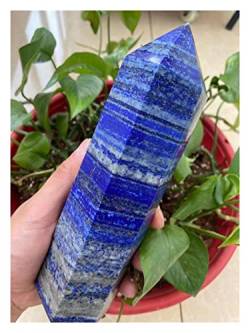 PIUHRKLEVD Natürlicher Stein Lapislazuli-Quarz-Kristall-Stein-Punkt-Stab, natürlicher Kristall-Stab, (Size : 1200-1500g) von PIUHRKLEVD