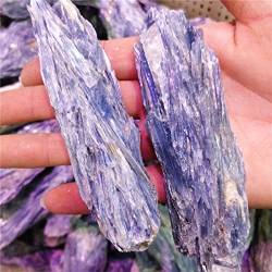PIUHRKLEVD Natürlicher roher blauer Kyanit-Quarzkristallstein, grobe Stabgesteinsexemplare, Cyanitproben, spirituelle Edelsteine ​​in großen Mengen, (Size : About 500g) von PIUHRKLEVD
