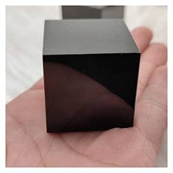 PIUHRKLEVD Natürlicher schwarzer Obsidian-Quarz-Kristallwürfel, Kristallstein, polierte Probe, Mineralien, Stein, Heimdekoration, (Size : 5.8-6cm) von PIUHRKLEVD
