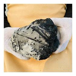 PIUHRKLEVD Natürlicher schwarzer Turmalin-Kristallstein-Edelstein, Originalexemplar (Size : 600-650g) von PIUHRKLEVD