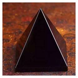PIUHRKLEVD Pyramidenkristall, schwarzer Obsidianstein, Kristallpyramide, schöne Oberfläche, glänzende Steine ​​und Kristalle for die Raumdekoration, von PIUHRKLEVD