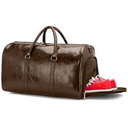 PIVELLO® Reisetasche Sporttasche 40Liter | Ledertasche Unisex & Duffle Bag | Gym Bag & Weekender Damen Herren | Schuhfach & Nassfach | Trainingstasche & Handgepäck Tasche Faltbar | Wasserfeste Tasche von PIVELLO