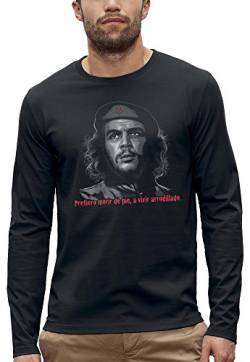 PIXEL EVOLUTION Langarmshirt Che Guevara Herren - größe XL - Schwarz von PIXEL EVOLUTION