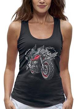 PIXEL EVOLUTION Tank Top Moto Racer Damen - größe M - Schwarz von PIXEL EVOLUTION