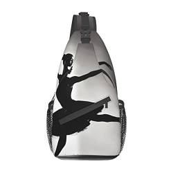 Ballroom Dance Small Pattern Print Schultertasche, Crossbody Sling Rucksack, Sling Bag Brusttasche, Tagesrucksack für Damen Herren Reisen Wandern, Ballerina Dance, Einheitsgröße von PIXOLE