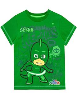 PJ Masks Jungen Gekko T-Shirt Grün 110 von PJ Masks