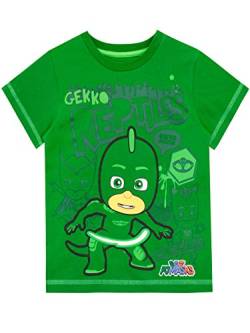 PJ Masks Jungen Gekko T-Shirt Grün 116 von PJ Masks