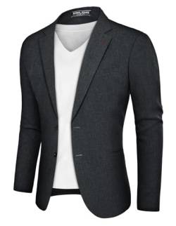 PJ PAUL JONES Herren Sakko Sportlich Modern Regular Fit Freizeit Blazer für Business Hochzeit (Dunkelgrau Blau, M) von PJ PAUL JONES