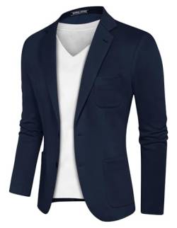 PJ PAUL JONES Sakko Herren Regular Fit Sportlich 2 Knöpfe Regular Fit Freizeit Blazer (Navyblau, M) von PJ PAUL JONES