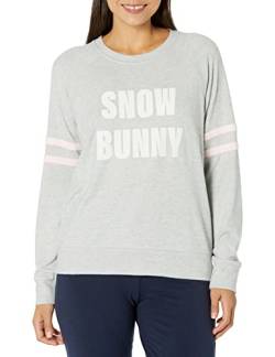 PJ Salvage Damen Loungewear Langärmliges Top Snow Bunny Pyjamaoberteil, Grau, Groß von PJ Salvage