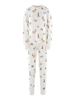 PJ Salvage Damen Pyjama Let's Dance - Off-White - Größe XS von PJ Salvage