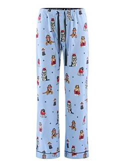 PJ Salvage Damen Pyjamahose Flannels - hellblau - Größe XS von PJ Salvage
