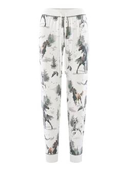PJ Salvage Damen Pyjamahose Wild Force - Off-White - Größe S von PJ Salvage