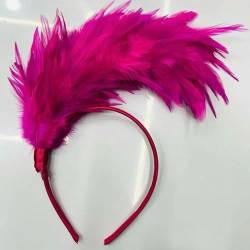 PJQUEKAIPJ Buntes Vintage-Kopfschmuck für Karneval, Straußenfedern, schickes Haarband, Flapper-Kopfschmuck, Haarschmuck für Damen von PJQUEKAIPJ