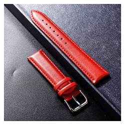 PLACKE 6 Colors Edelstahlschnalle Armband 12 14 16 18 20 22mm Frauen Männer Vintage Leder Handgelenkband Fit for Huawei Fit for Samsung Uhrenbands (Color : 3, Size : 20mm) von PLACKE
