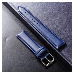 PLACKE 6 Colors Edelstahlschnalle Armband 12 14 16 18 20 22mm Frauen Männer Vintage Leder Handgelenkband Fit for Huawei Fit for Samsung Uhrenbands (Color : 5, Size : 16mm) von PLACKE