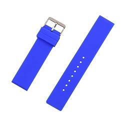 PLACKE Generisches Gummi -Uhr -Gurtgürtel Schwarz weiß rosa Diving Sport Uhrengurt Armbänder for Männer 12mm 14mm 16 mm 18 mm 20 mm 22 mm 24 mm (Color : Dark blue, Size : 14mm) von PLACKE