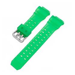 PLACKE Gurt GW-9400 Rubber Watch Band Ersatz Männer Harz Silikon Sport wasserdichtes Handgelenk Armband Accessoires for Casio fit for G-Schock (Color : Green, Size : Gw-9400) von PLACKE