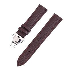 PLACKE Leder Watchband Männer Frauen Uhr Band 24mm 22 mm 20 mm 18mm 16mm 14mm 14mm 12 mm Uhr Uhrengurt Gürtband Bänder Armband (Color : Brown, Size : 20mm) von PLACKE