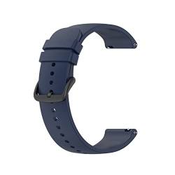 PLACKE Mode-feste Farbarmband for Huawei-Uhr 3 Watch3 GT2 GT 2. Pro GT 2E Smartwatch-Zubehör-langlebiger Silikon-Armband (Color : Blue Black Button, Size : 3) von PLACKE