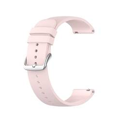 PLACKE Mode-feste Farbarmband for Huawei-Uhr 3 Watch3 GT2 GT 2. Pro GT 2E Smartwatch-Zubehör-langlebiger Silikon-Armband (Color : Pink silver Button, Size : 3) von PLACKE
