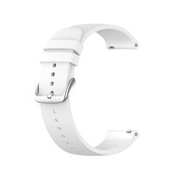 PLACKE Mode-feste Farbarmband for Huawei-Uhr 3 Watch3 GT2 GT 2. Pro GT 2E Smartwatch-Zubehör-langlebiger Silikon-Armband (Color : White silver Button, Size : 3 Pro) von PLACKE