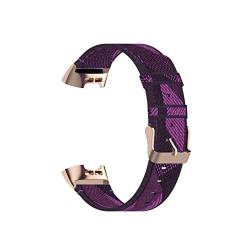 PLACKE Nylon-Armband-Fit for Fitbit Ladung3 Ladung4 Band Mode Durable Gurt Stoßdicht kratzfestes Armbanduhr Zubehör (Color : 3) von PLACKE