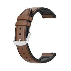 PLACKE Silikon + Leder-Ersatz-Armband passen for Lemfo Passt for Lem12 lem 12. PRO SmartWatch Zubehör Weiche Gummi Uhrenarmbänder Handgelenkband (Color : 1, Size : For LEMFO LEM12) von PLACKE