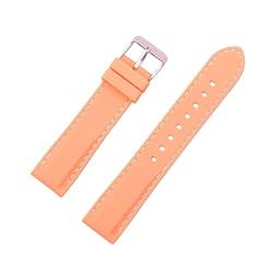 PLACKE Silikon Gummi -Sport -Uhr -Band Universal Watchband -Armband Armband 16 mm 18 mm 20 mm 22 mm 24 mm for Männer Frauen (Color : Orange, Size : 24mm) von PLACKE