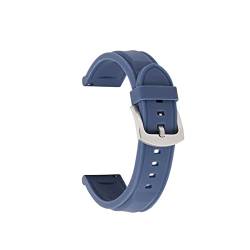 PLACKE Silikon Gummi -Sport -Uhren -Band Universal Handgelenksgürtel Armband 18mm 20 mm 22 mm 24 mm Pass for Samsung Gear S2 S3 Fit for Huawei Watch Männer Frauen (Color : Blue01, Size : 22mm) von PLACKE