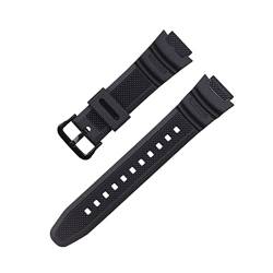 PLACKE Uhrenarmband AQ-S810W AQ-S800W SGW-300H SGW-400H SGW-500H W-S200H Gummi -Diving Sport Watch -Gurtbänder Uhrengürtel for Casio fit for Casio (Color : Black-blackbuckle) von PLACKE