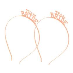 PLAFOPE 2st Braut Stirnband Brautjungfer Kopfschmuck Team Hochzeitsbrief-stirnband Haarreifen Für Mädchen Nagelkunst-übungsvorlagen Hochzeit Stirnband Krone Fräulein Zinklegierung Zubehör von PLAFOPE