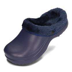 PLAME Damen Eva Clogs Gefüttert Warme Hausschuhe Gartenschuhe 36-41 EU (Marineblau, EU Schuhgrößensystem, Erwachsene, Numerisch, M, 37) von PLAME