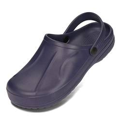 PLAME Herren Clogs Eva-Schaum Gartenschuhe Pantoletten Sommer Gartenclogs 41-46 EU (Marineblau, eu_Footwear_Size_System, Adult, Numeric, medium, Numeric_41) von PLAME