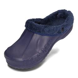 PLAME Herren Eva Clogs Gefüttert Warme Hausschuhe Gartenschuhe 41-46 EU (Marineblau, eu_Footwear_Size_System, Adult, Numeric, medium, Numeric_44) von PLAME